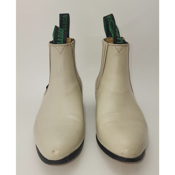 La Barca Boots leather women's 9 cream western ankle Coastal cowgirl western - Picture 10 of 10